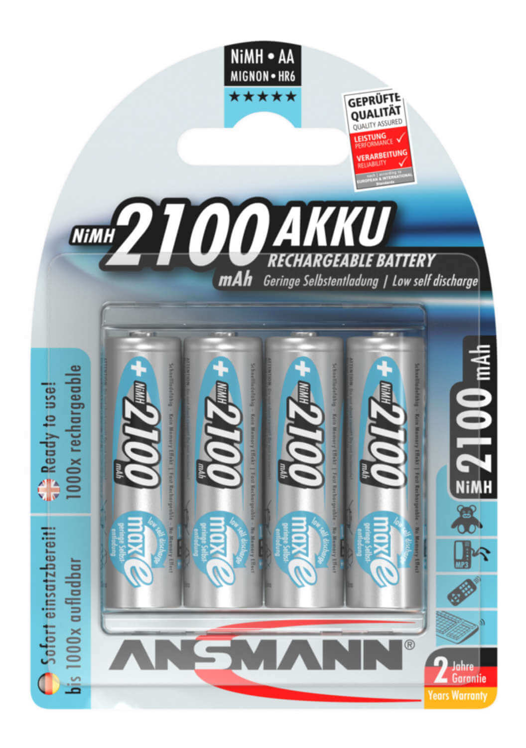 Ansmann AA rechargeable batteries O Leary s Camera World Shop Online