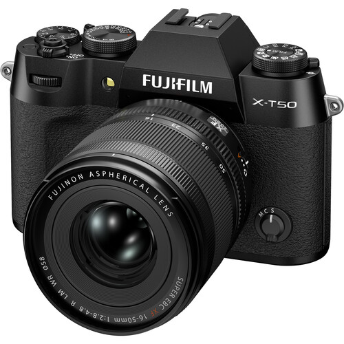 Fujifilm X T50 camera 16 50 balck CameraWorld Cork